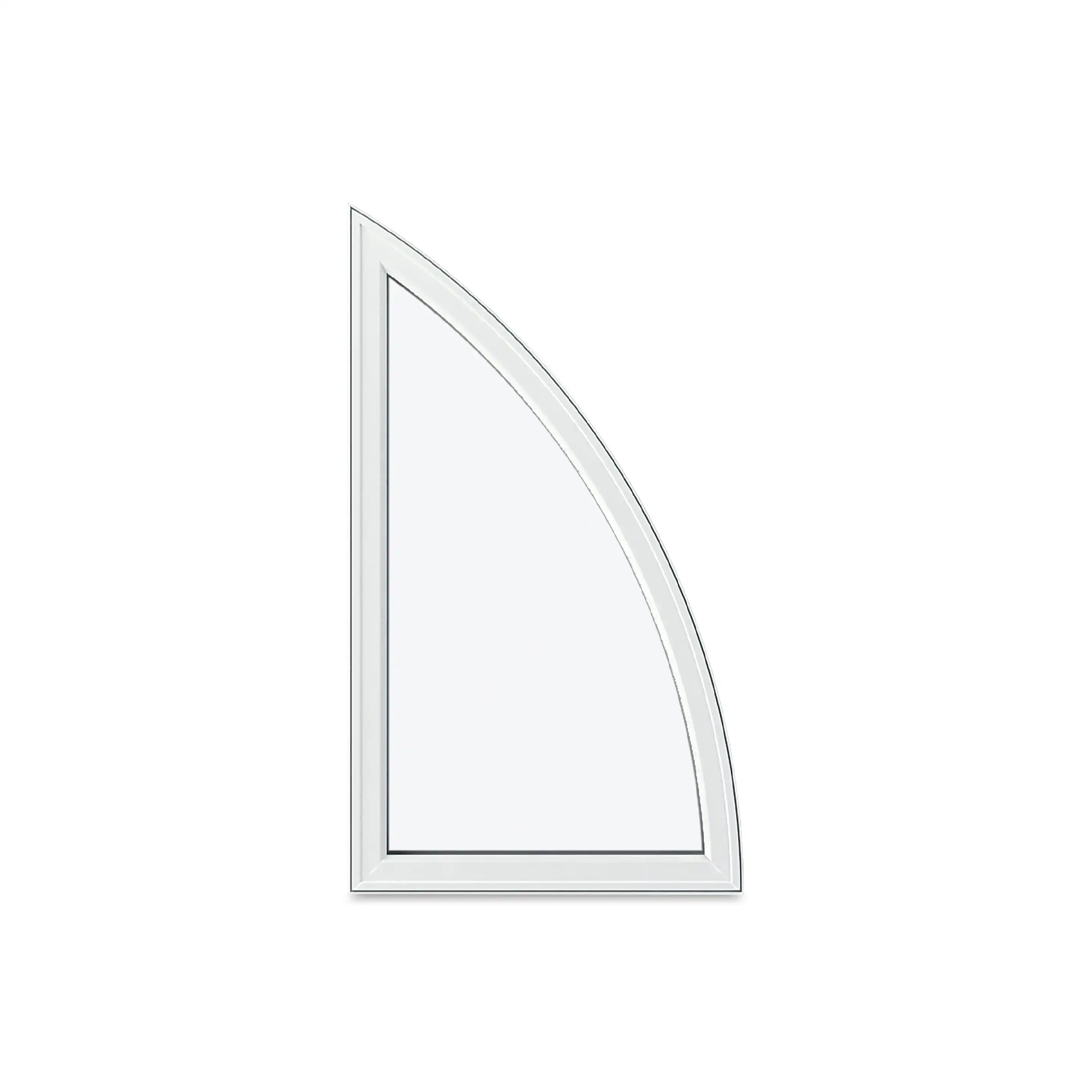 Image of a white Marvin Replacement Arch window in a Quarter Eyebrow style.