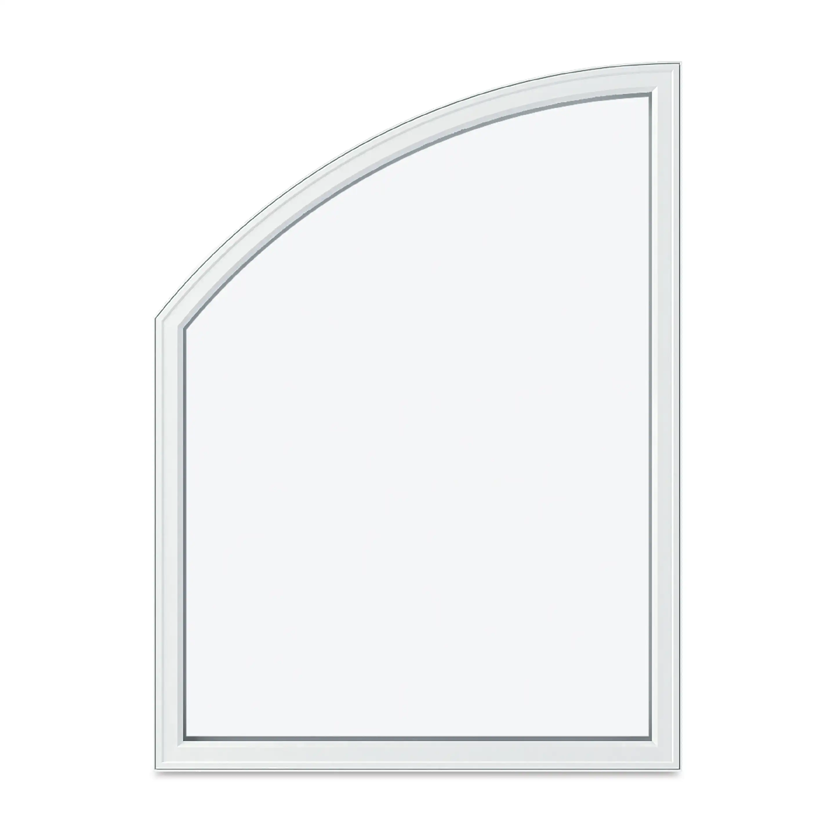Image of a white Marvin Replacement arch window in a quarter eyebrow above springline style.