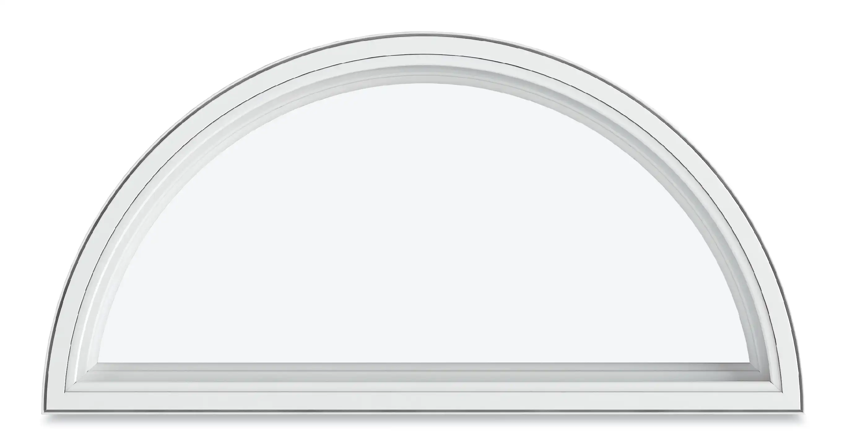 Image of a white Marvin Replacement Half Round Top window.