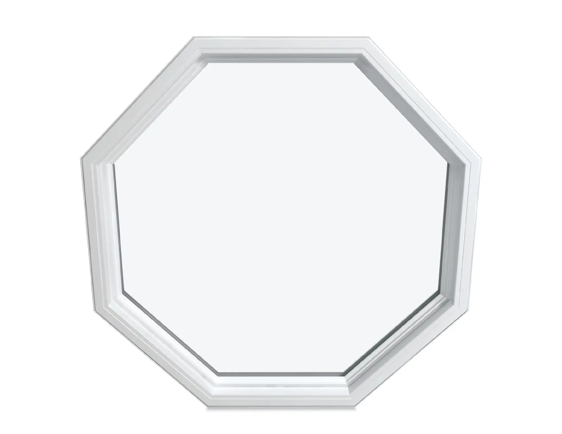 Image of a white Marvin Replacement Octagon Picture window.