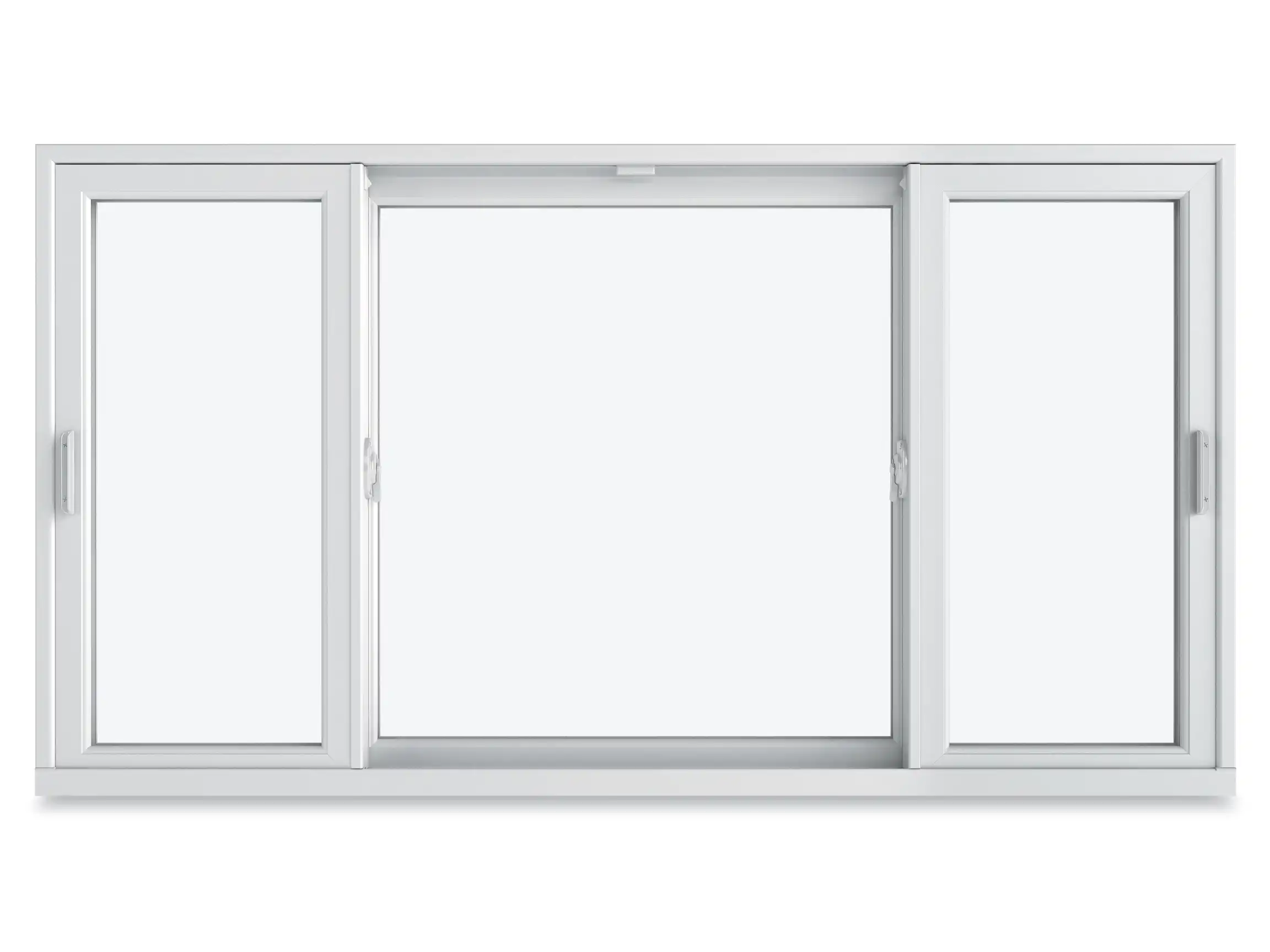 Image of a Marvin Replacement Unequal Size Triple Sash Slider window.